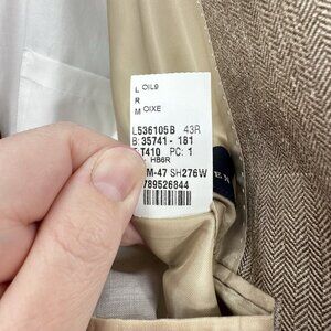 RALPH LAUREN jacket blazer sport coat tan 44R wool silk linen business office